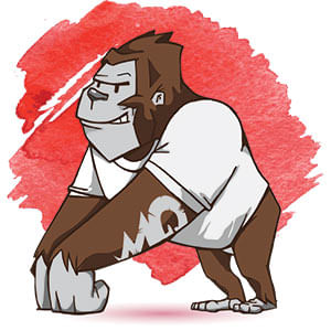 Gorila Teo, mascote do Gorila Clube - arte final